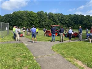 Attendees learn about turf maintenance techniques at Sage Park in Berlin. Thanks to Steve Wood and the Berlin Public Works Department